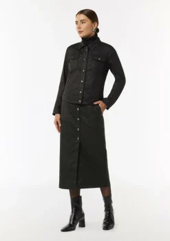 Schmaler Rock mit Steppdetails-Comma Discount
