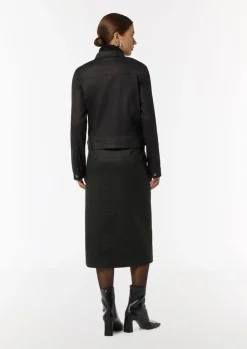 Schmaler Rock mit Steppdetails-Comma Discount