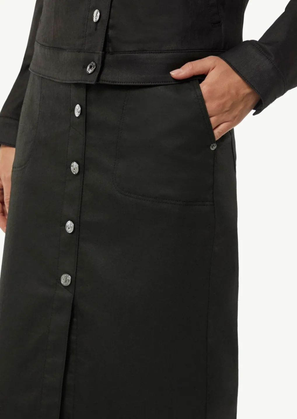 Schmaler Rock mit Steppdetails-Comma Discount