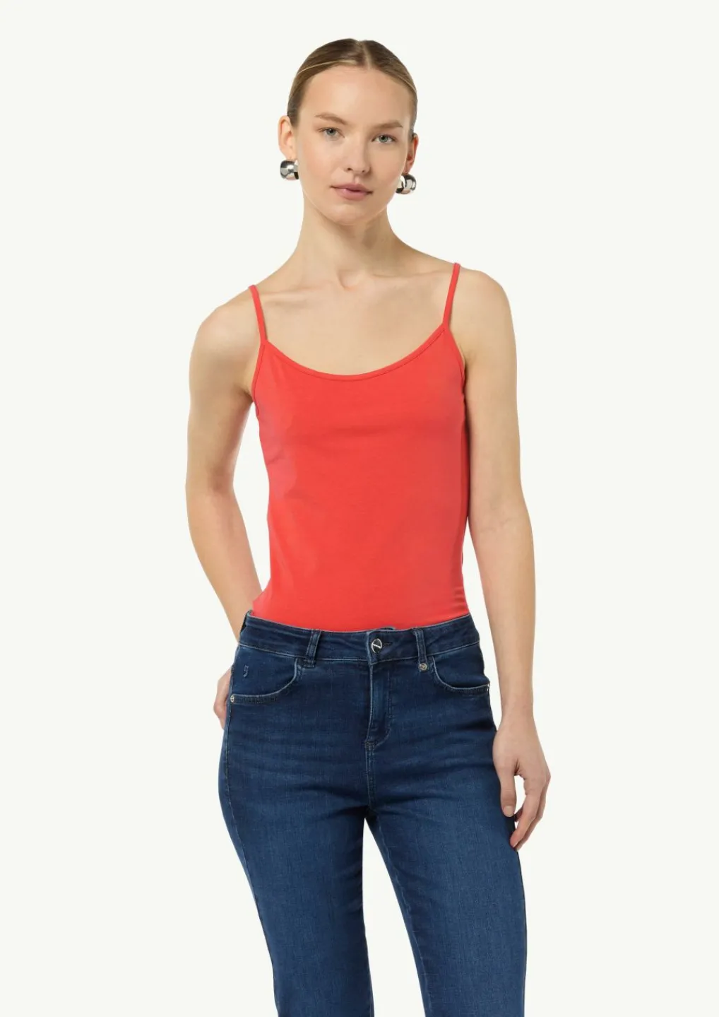 Schmal geschnittenes Jerseytop mit verstellbaren Trägern-Comma Discount