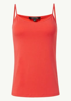 Schmal geschnittenes Jerseytop mit verstellbaren Trägern-Comma Discount