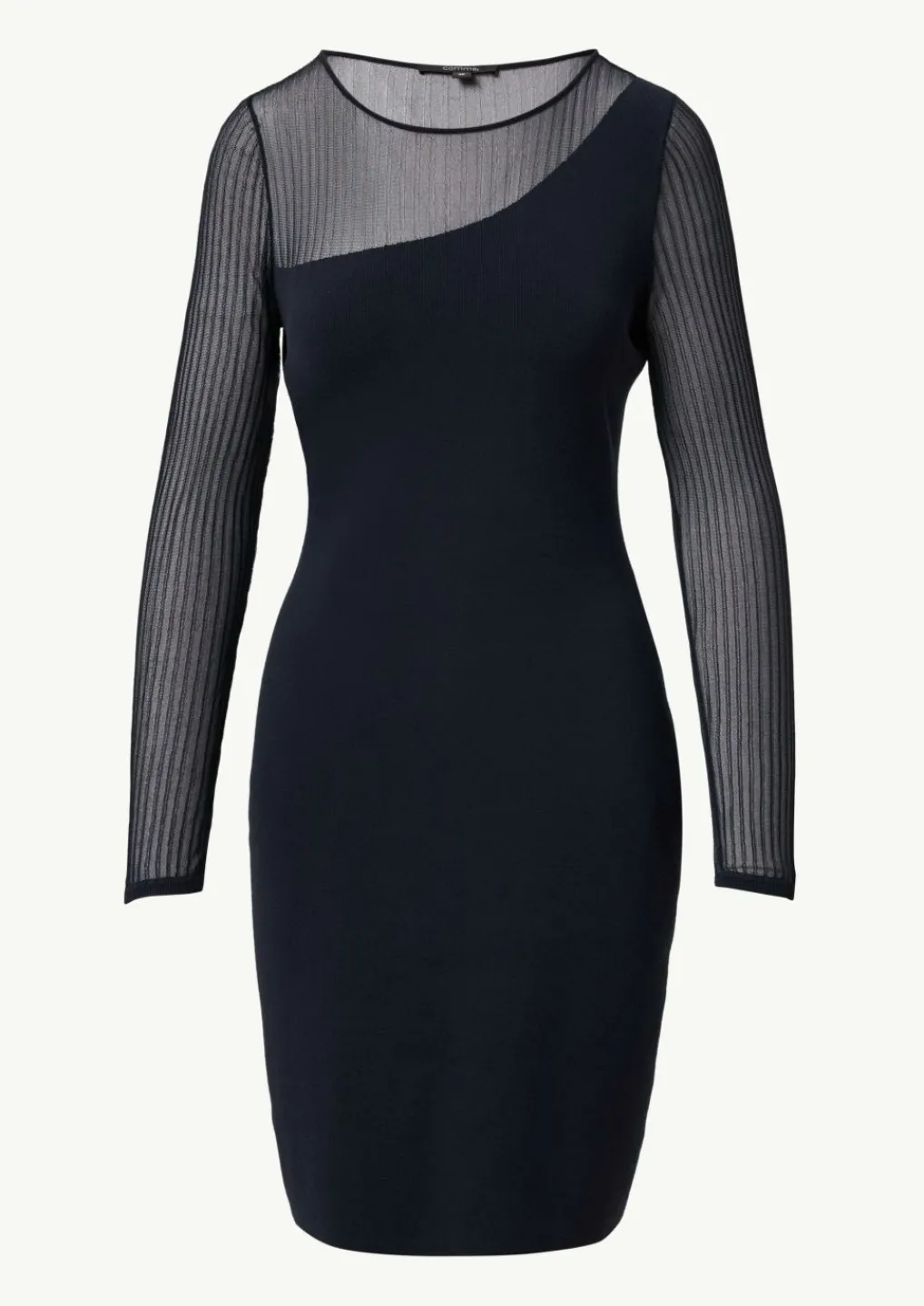 Schmal geschnittenes Strickkleid mit Transparenz-Effekt-Comma Outlet
