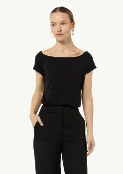 Schulterfreies Shirt aus Baumwoll-Mix-Comma Fashion