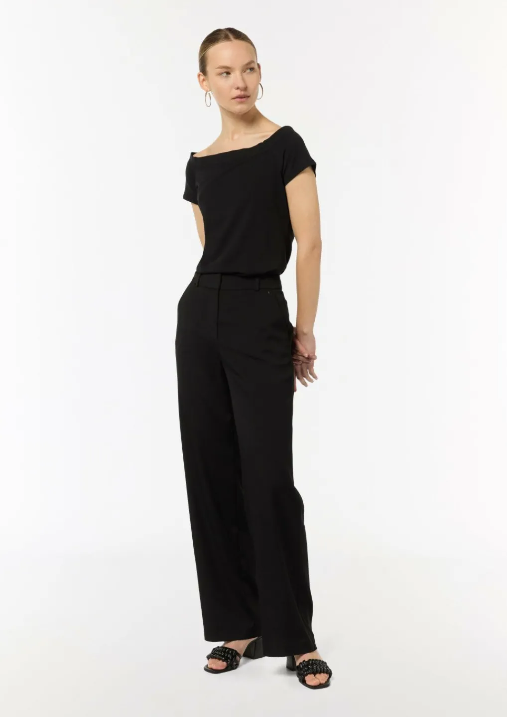 Schulterfreies Shirt aus Baumwoll-Mix-Comma Fashion