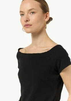 Schulterfreies Shirt aus Baumwoll-Mix-Comma Fashion