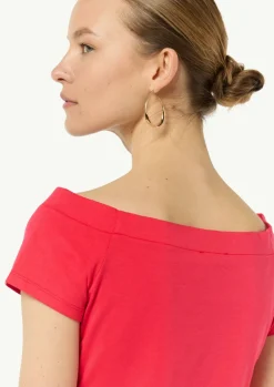 Schulterfreies Shirt aus Baumwoll-Mix-Comma Outlet