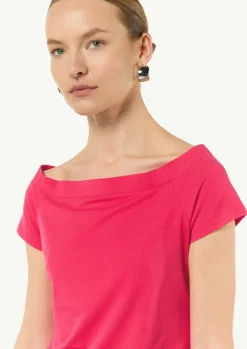 Schulterfreies Shirt aus Baumwoll-Mix-Comma Online