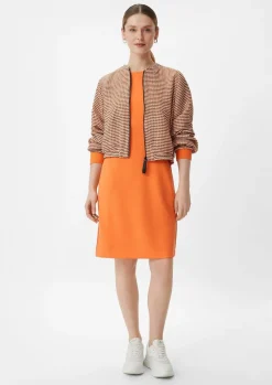 Scuba-Kleid mit seitlichen Details-Comma Hot