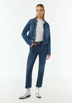 Seersucker-Shirt im Slim Fit-Comma New