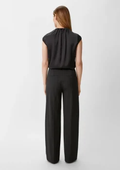 Seidenbluse mit Kappärmel-Comma New