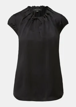 Seidenbluse mit Kappärmel-Comma New