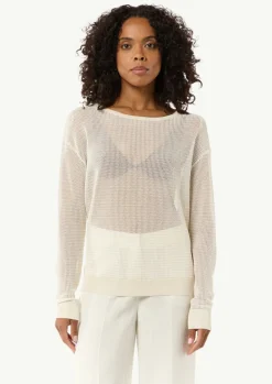Semitransparenter Feinstrickpullover im Slim Fit-Comma Fashion
