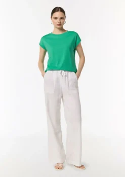 Shirt aus Jersey mit Ketten-Naht und Logo-Detail-Comma Sale