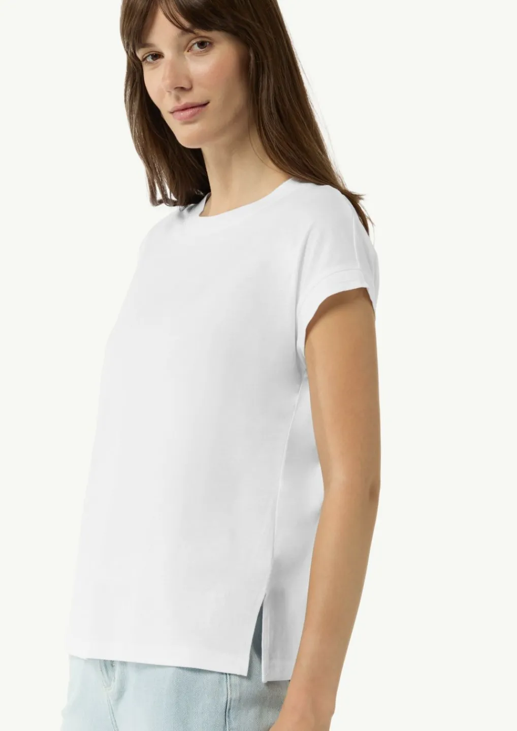 Shirt aus Jersey mit Ketten-Naht und Logo-Detail-Comma New