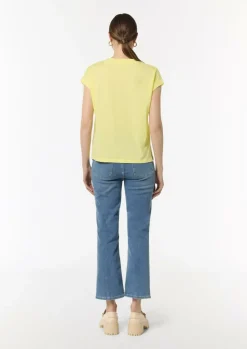 Shirt aus Jersey mit Ketten-Naht und Logo-Detail-Comma Online