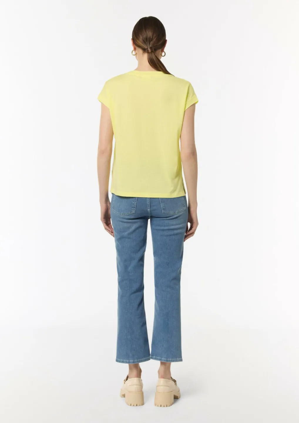 Shirt aus Jersey mit Ketten-Naht und Logo-Detail-Comma Online