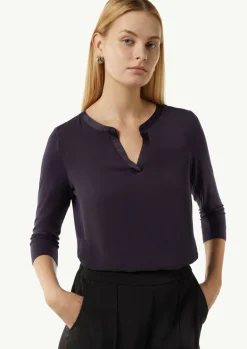Shirt mit Satinblende im Fabricmix-Comma Clearance