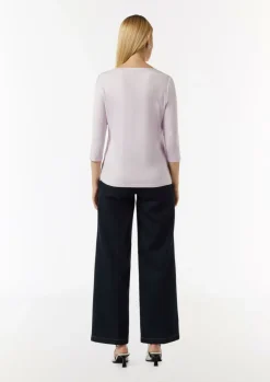 Shirt mit Satinblende im Fabricmix-Comma Online