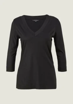 Shirt mit V-Ausschnitt-Comma Sale