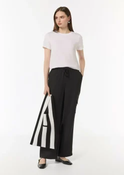 Shopper aus Feinstrick mit Streifen-Comma New