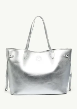 Shopper aus Rindsleder mit Logo-Detail-Comma Discount