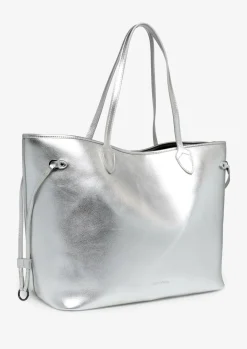 Shopper aus Rindsleder mit Logo-Detail-Comma Discount