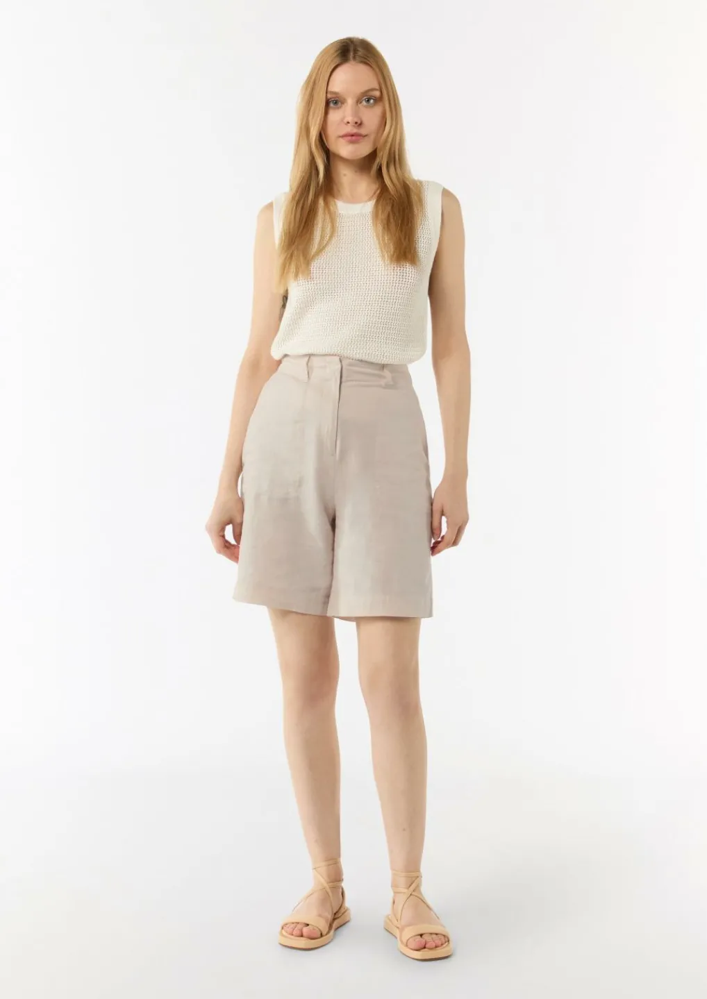 Shorts aus Leinenmix-Comma Discount