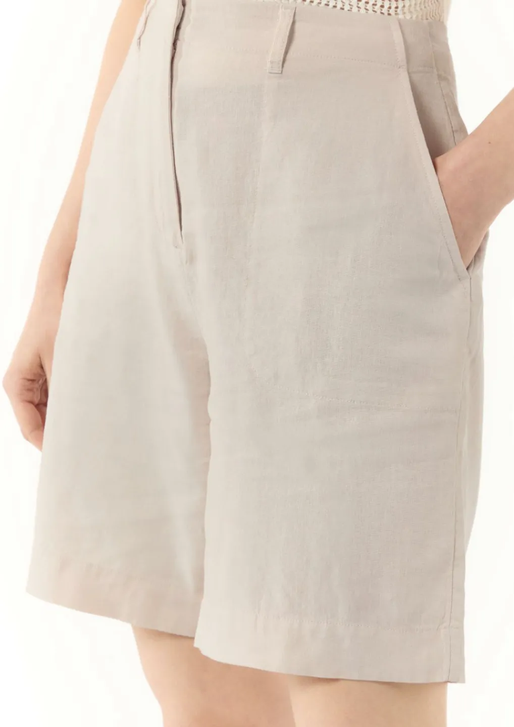 Shorts aus Leinenmix-Comma Discount