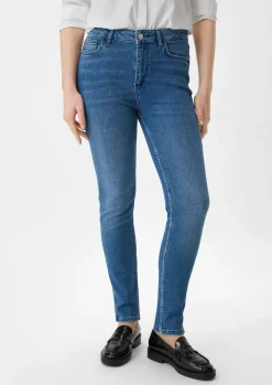 Skinny-Jeans mit geschlitztem Saum-Comma Best