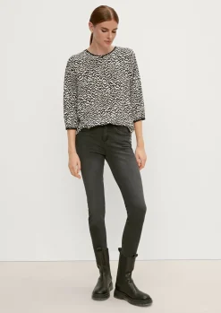 Skinny: Jeans mit Waschung-Comma New