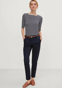 Slim: Chino-Hose mit Gürtel-Comma Hot