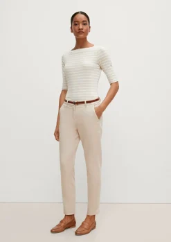 Slim: Chino-Hose mit Gürtel-Comma Online