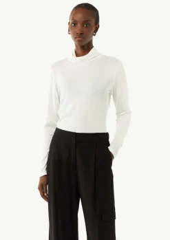 Slim-Fit-Longsleeve mit Turtleneck-Comma Hot
