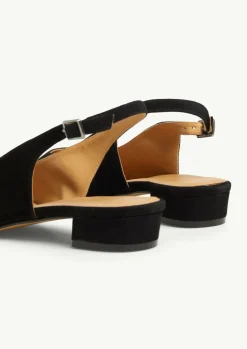 Slingback-Ballerinas aus Veloursleder-Comma Online