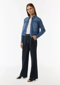 Softe Blousson-Jeansjacke mit Druckknöpfen-Comma New