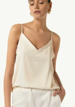 Spaghetti-Träger-Top aus Satin-Comma Discount