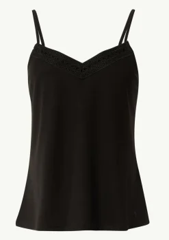 Spaghettiträger-Top mit Spitzendetail-Comma Sale