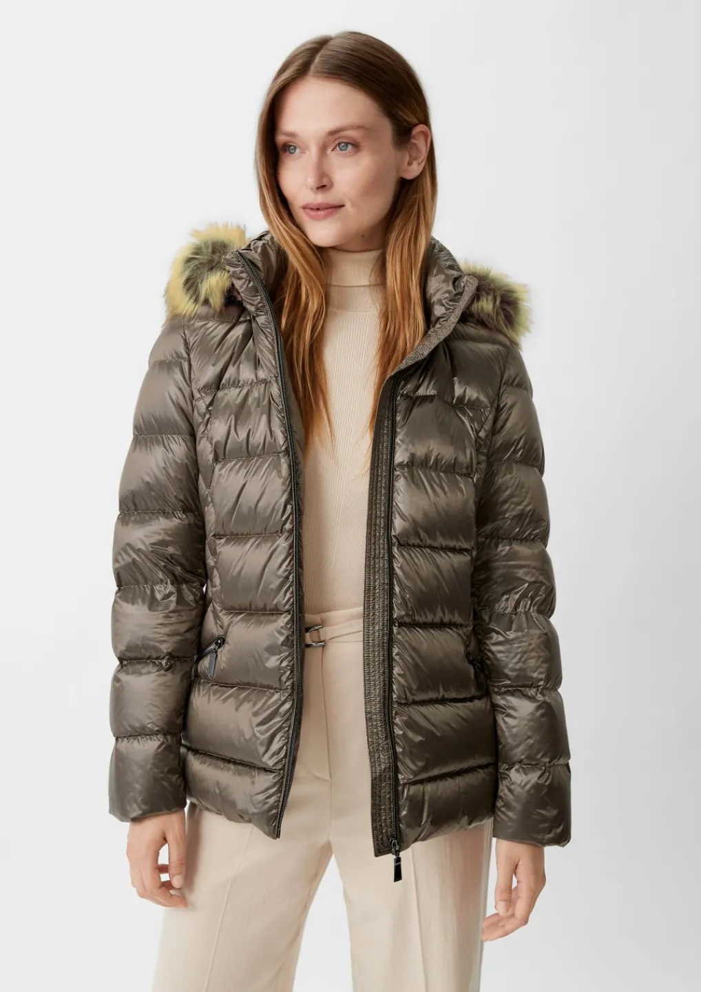 Steppjacke mit abnehmbarem Kunstfell-Comma Sale