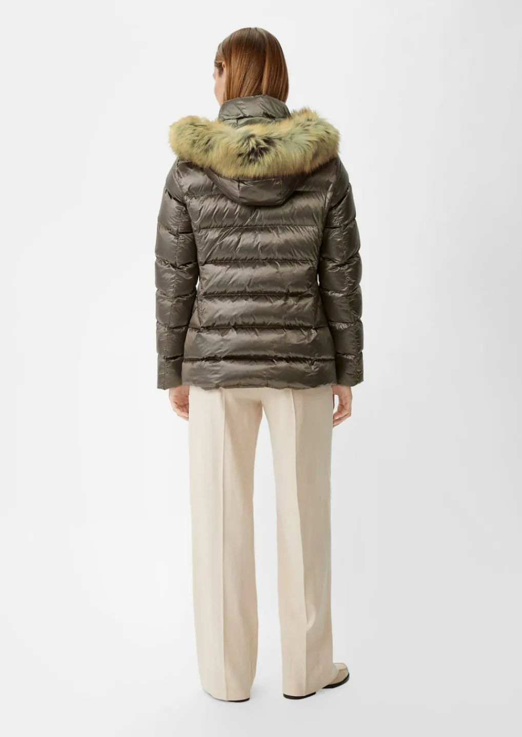 Steppjacke mit abnehmbarem Kunstfell-Comma Sale