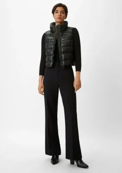 Steppweste aus Lederimitat-Comma Fashion
