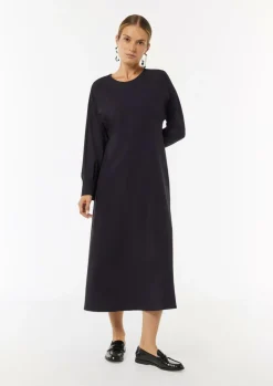 Stilvolles Midikleid mit Fledermausärmeln-Comma Hot