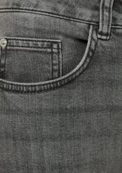 Straight-Leg-Jeans mit gefranstem Saum-Comma Outlet