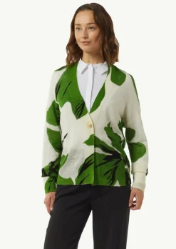 Strickjacke mit All-over-Print-Comma Best