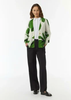 Strickjacke mit All-over-Print-Comma Best