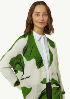 Strickjacke mit All-over-Print-Comma Best