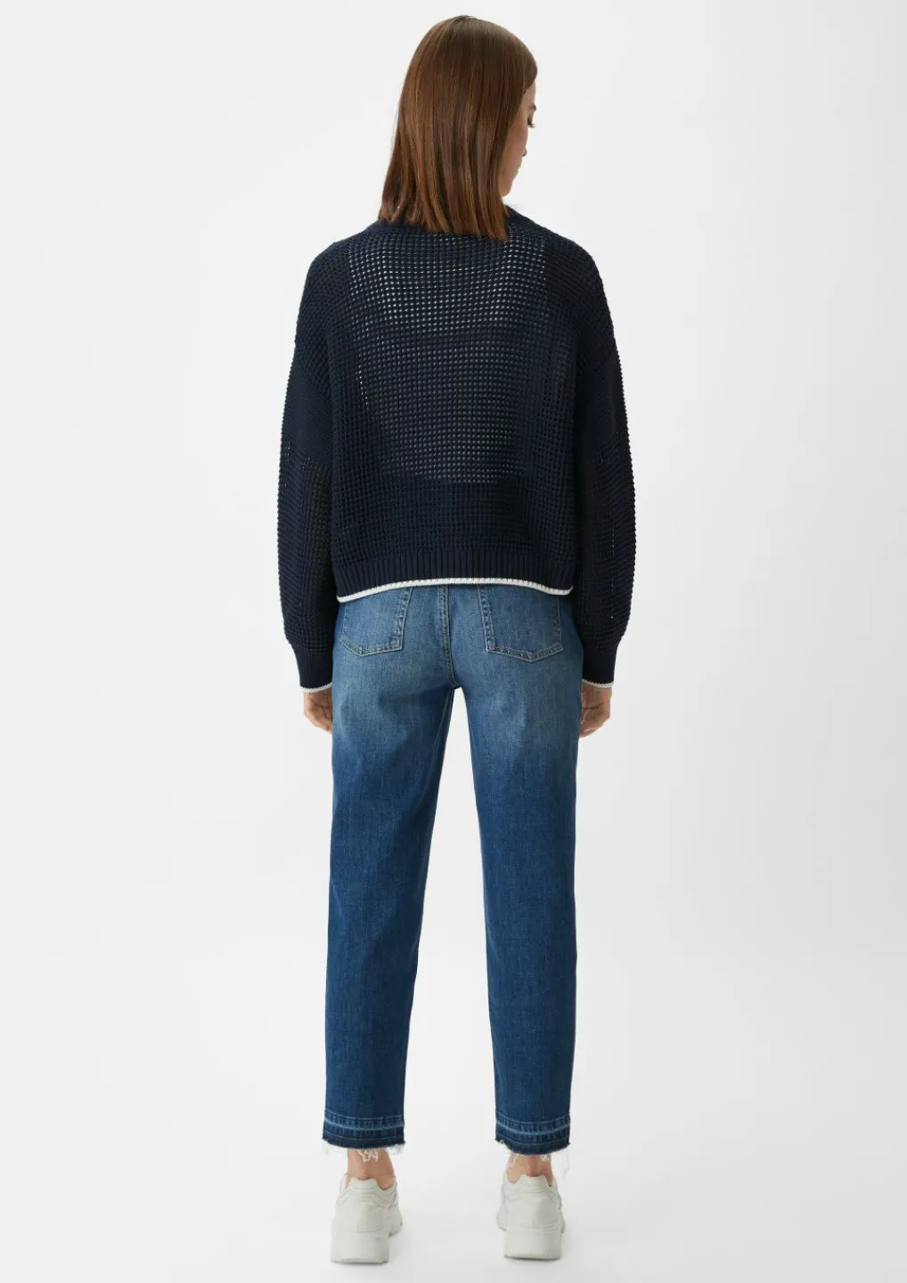 Strickjacke mit Lochmuster-Comma Online
