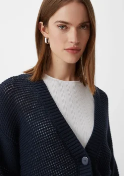 Strickjacke mit Lochmuster-Comma Online