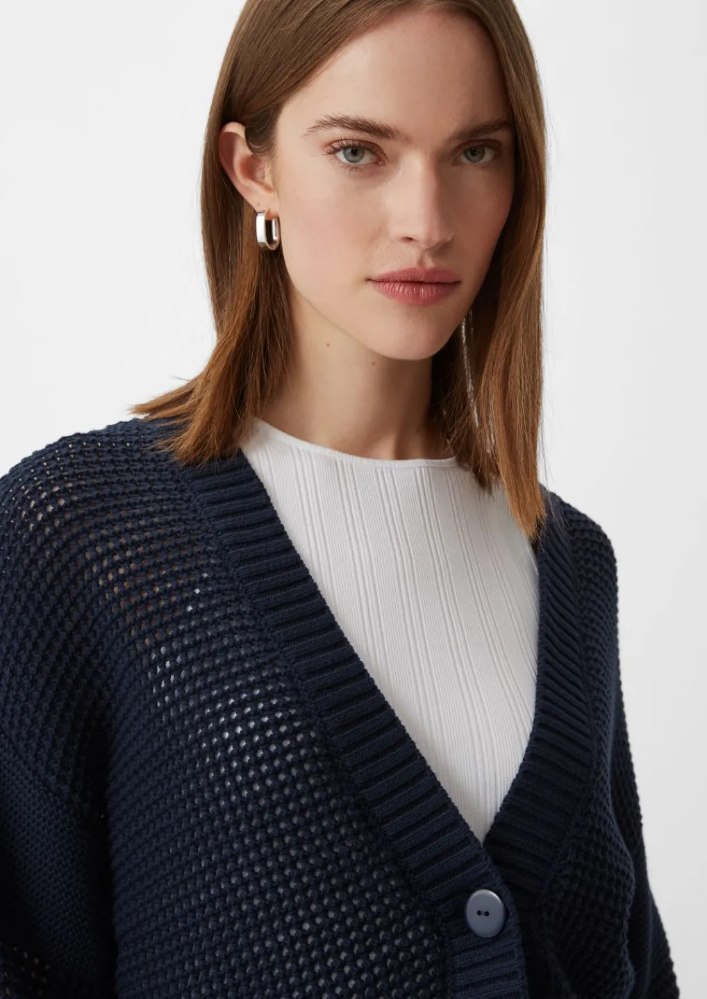 Strickjacke mit Lochmuster-Comma Online