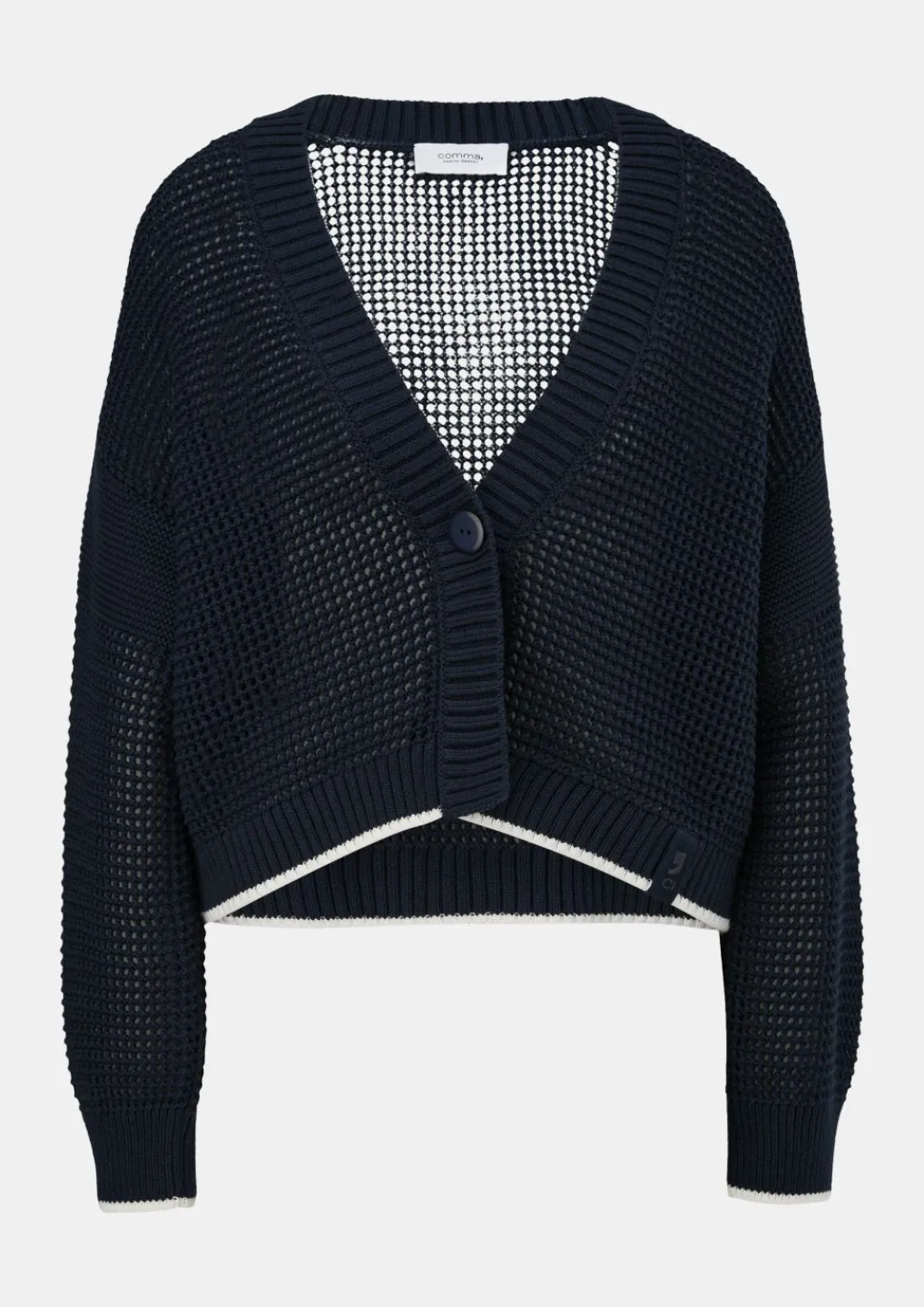 Strickjacke mit Lochmuster-Comma Online