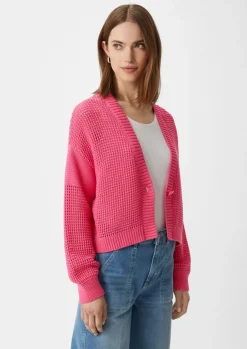 Strickjacke mit Lochmuster-Comma Best